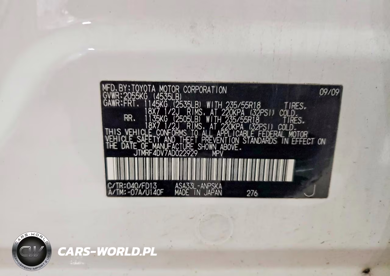 2010 Toyota Rav4 Sport VIN:JTMRF4DV7AD022929 - 14