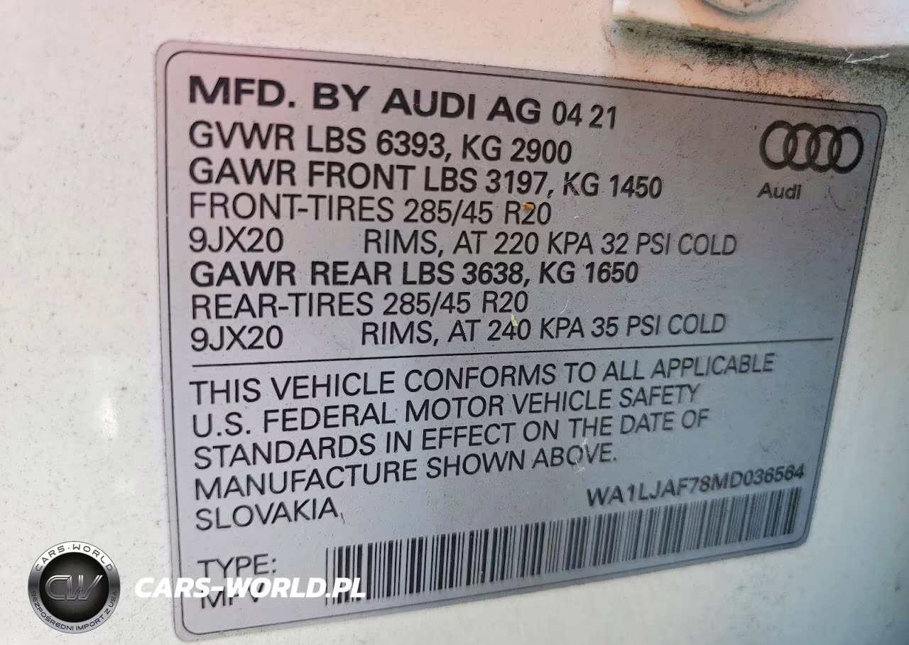 2021 Audi Q7 Premium Plus VIN:WA1LJAF78MD036564 - 13