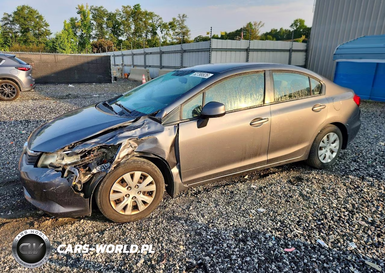 2012 Honda Civic Lx VIN:19XFB2F5XCE008573 - 1