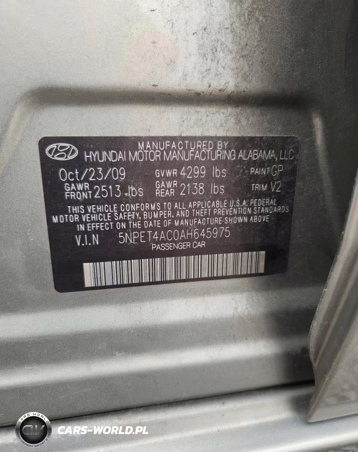 2010 Hyundai Sonata Gls VIN:5NPET4AC0AH645975 - 12