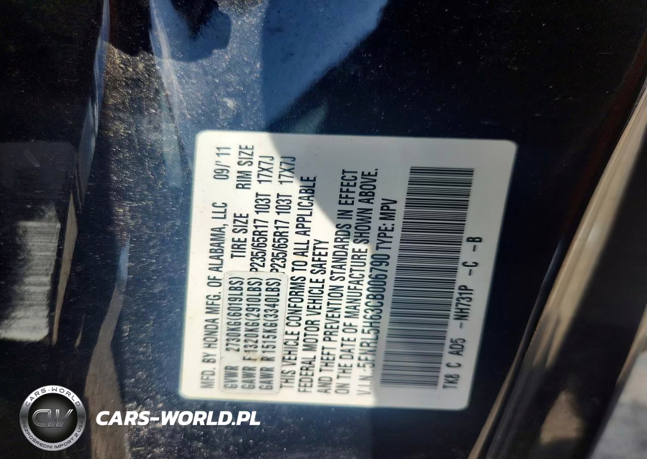 2012 Honda Odyssey Exl VIN:5FNRL5H63CB006790 - 13
