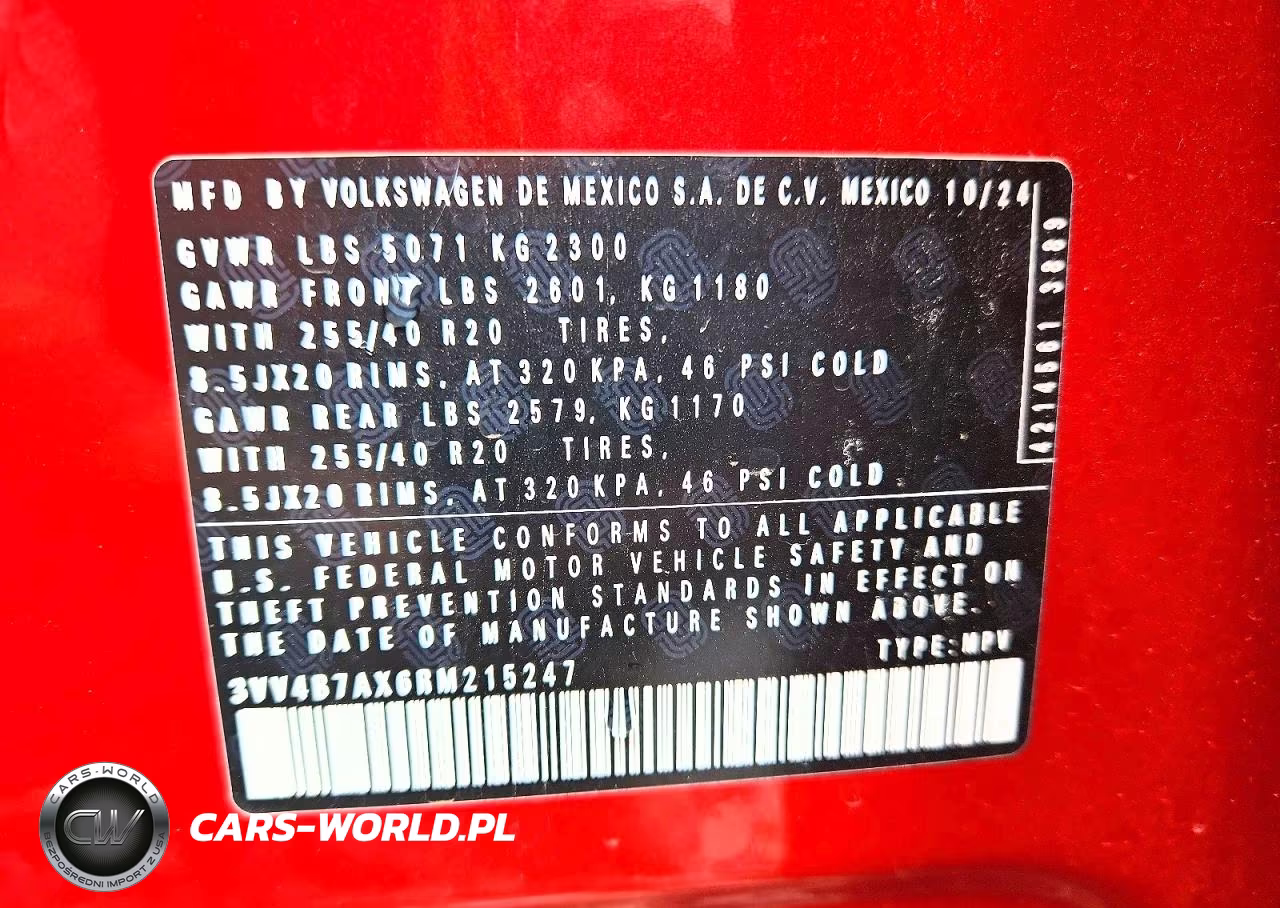 2024 Volkswagen Tiguan Sel R-Line Black VIN:3VV4B7AX6RM215247 - 12