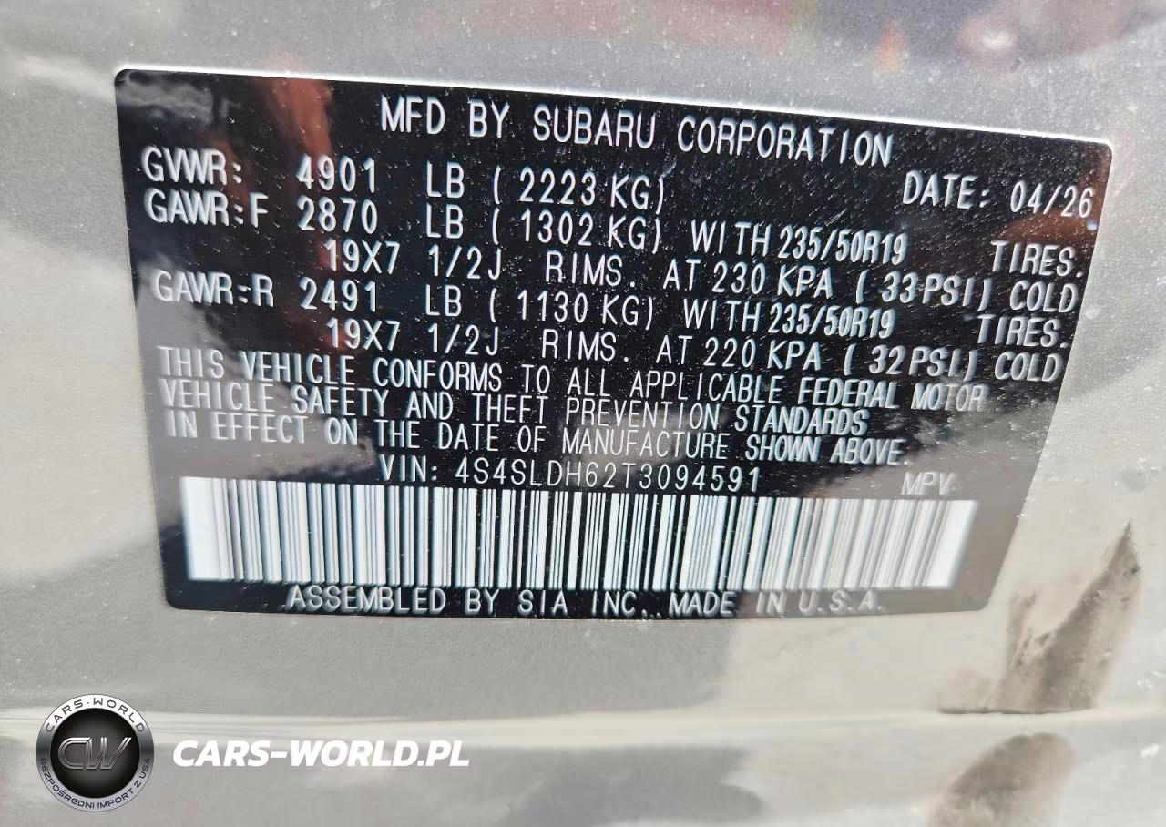 2026 Subaru Forester Sport VIN:4S4SLDH62T3094591 - 14