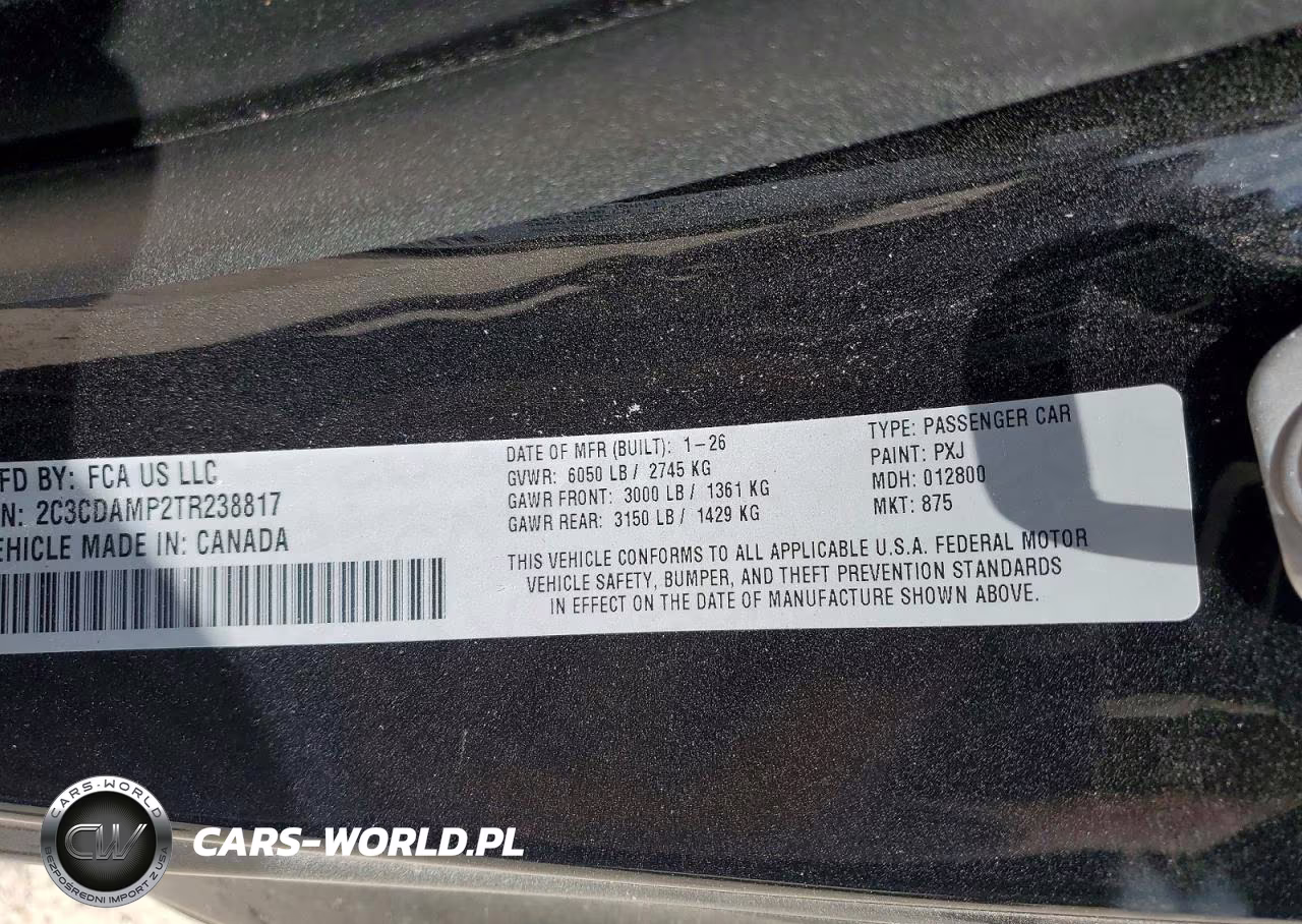 2026 Dodge Charger Scat Pack VIN:2C3CDAMP2TR238817 - 12