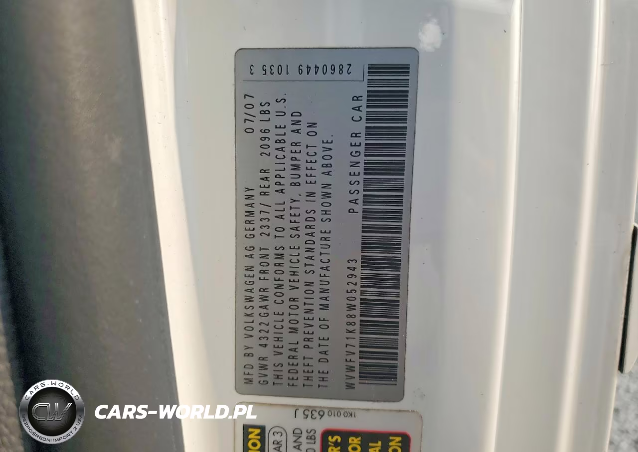 2008 Volkswagen Gti VIN:WVWFV71K88W052943 - 12