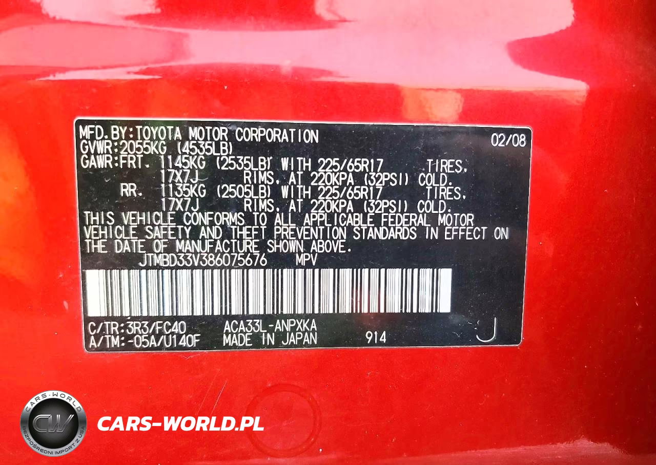 2008 Toyota Rav4 Base VIN:JTMBD33V386075676 - 13