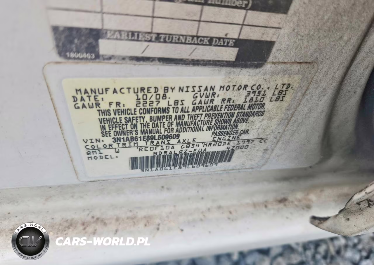 2009 Nissan Sentra 2.0 VIN:3N1AB61E89L609609 - 13