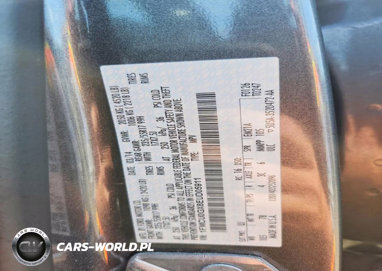 2014 Ford Escape Se VIN:1FMCU0GX8EUD05911 - 13