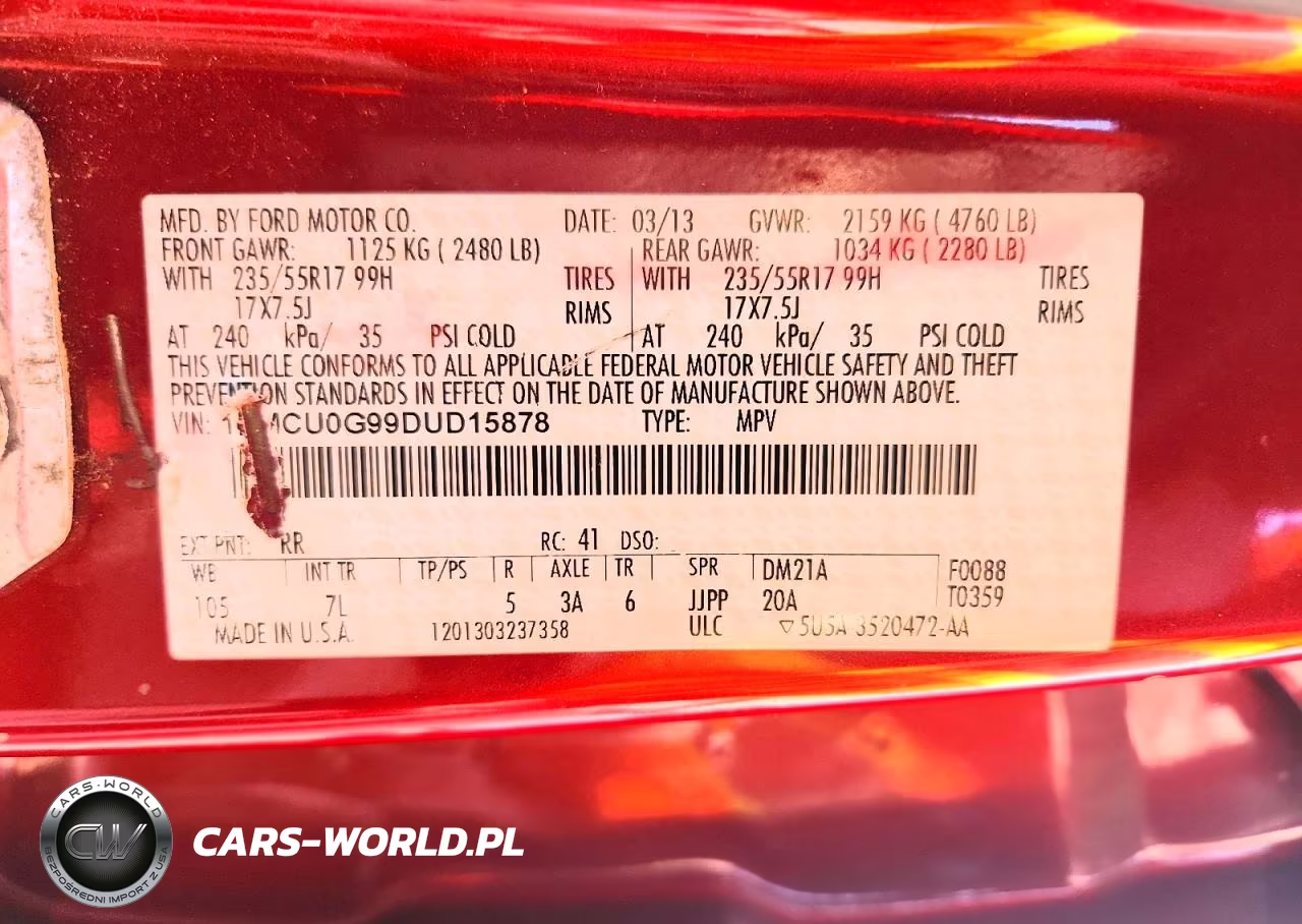 2013 Ford Escape Se VIN:1FMCU0G99DUD15878 - 13