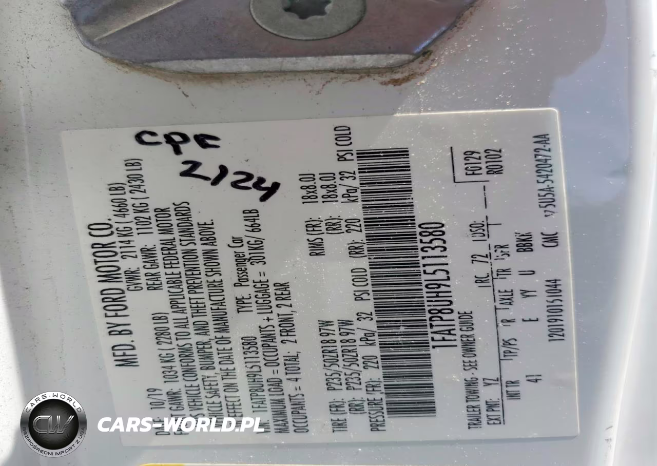 2020 Ford Mustang VIN:1FATP8UH9L5113580 - 12