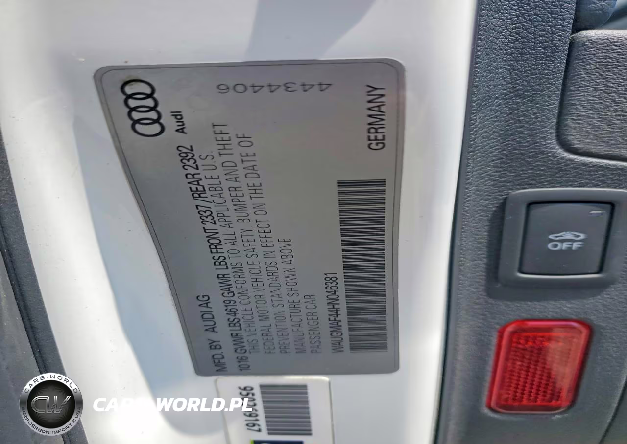 2017 Audi A4 Ultra Premium VIN:WAUGMAF44HN046381 - 12