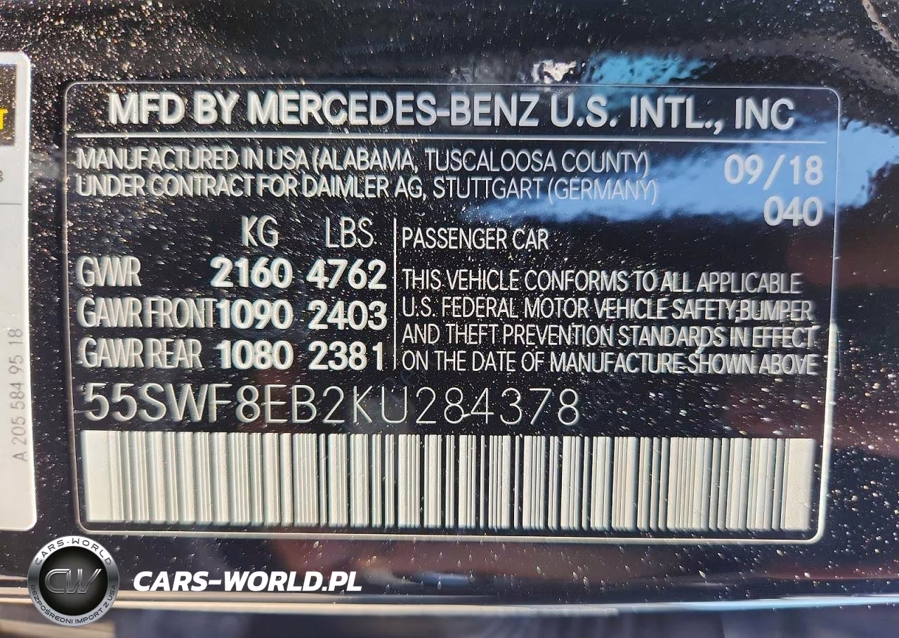 2019 Mercedes-Benz C 300 4Matic VIN:55SWF8EB2KU284378 - 12