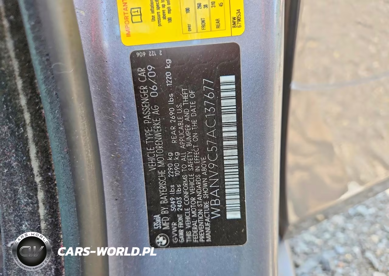 2010 BMW 535 Xi VIN:WBANV9C57AC137677 - 12