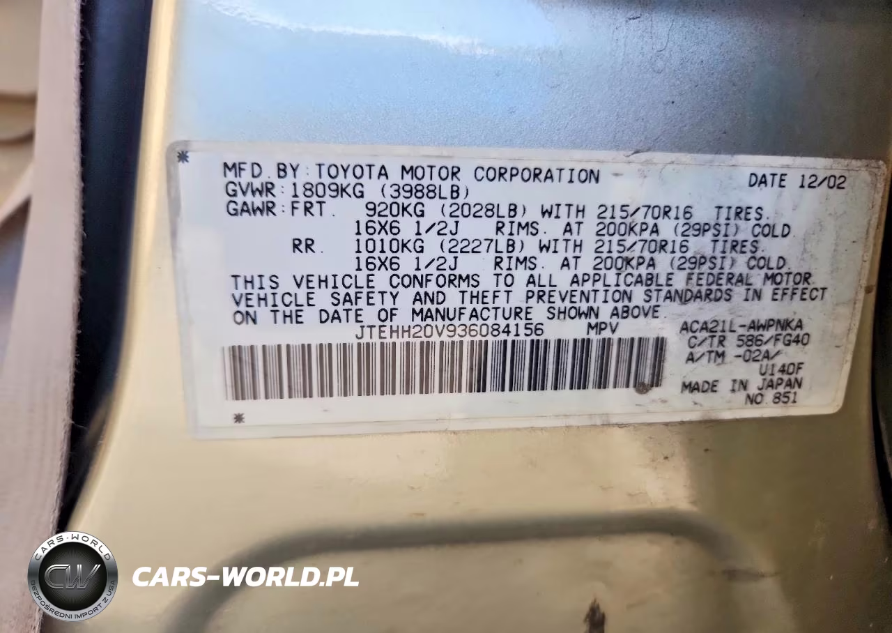 2003 Toyota Rav4 Base VIN:JTEHH20V936084156 - 12