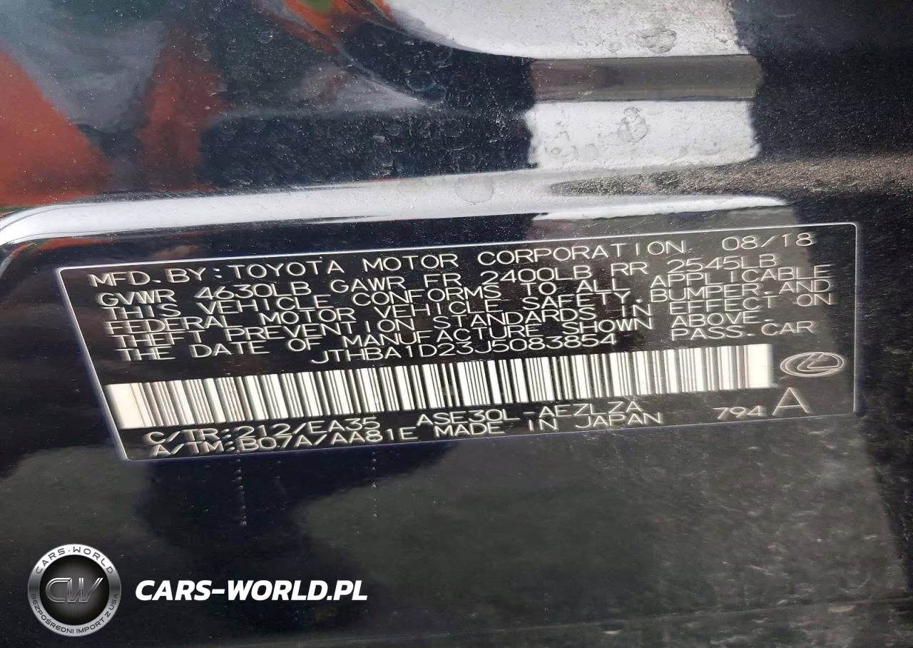 2018 Lexus Is 300 VIN:JTHBA1D23J5083854 - 12