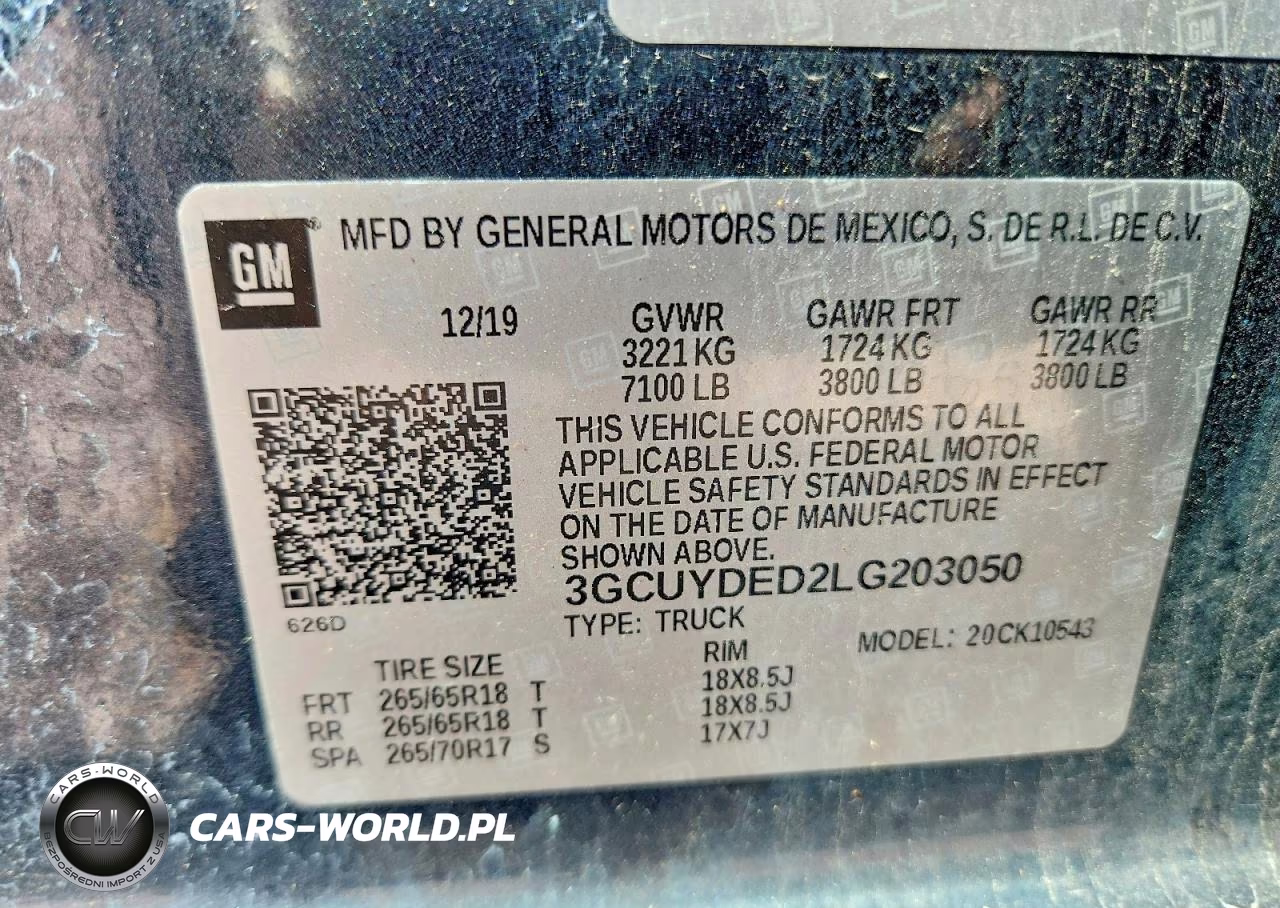 2020 Chevrolet Silverado K1500 Lt VIN:3GCUYDED2LG203050 - 12