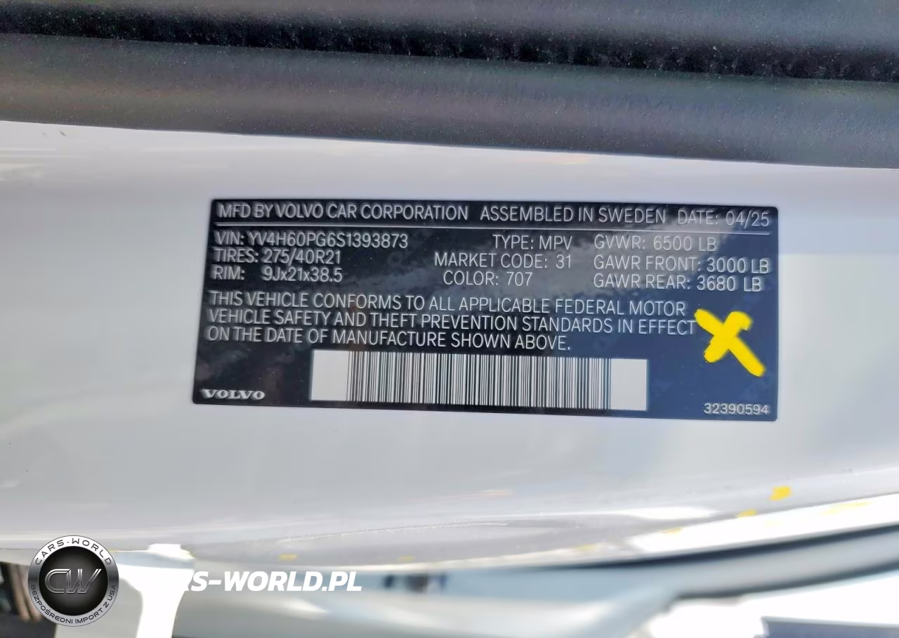 2025 Volvo Xc90 Ultra VIN:YV4H60PG6S1393873 - 14