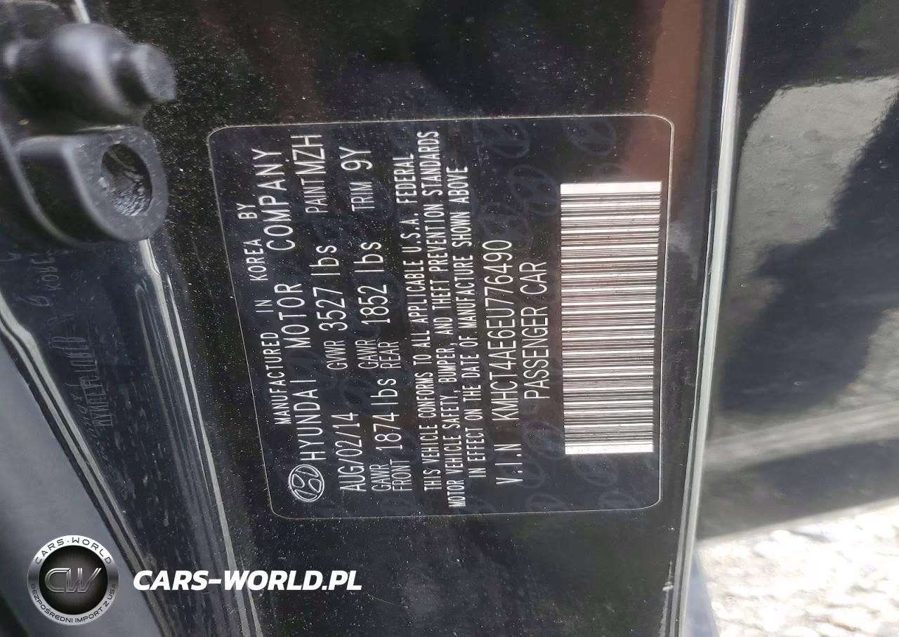 2014 Hyundai Accent Gls VIN:KMHCT4AE6EU776490 - 12