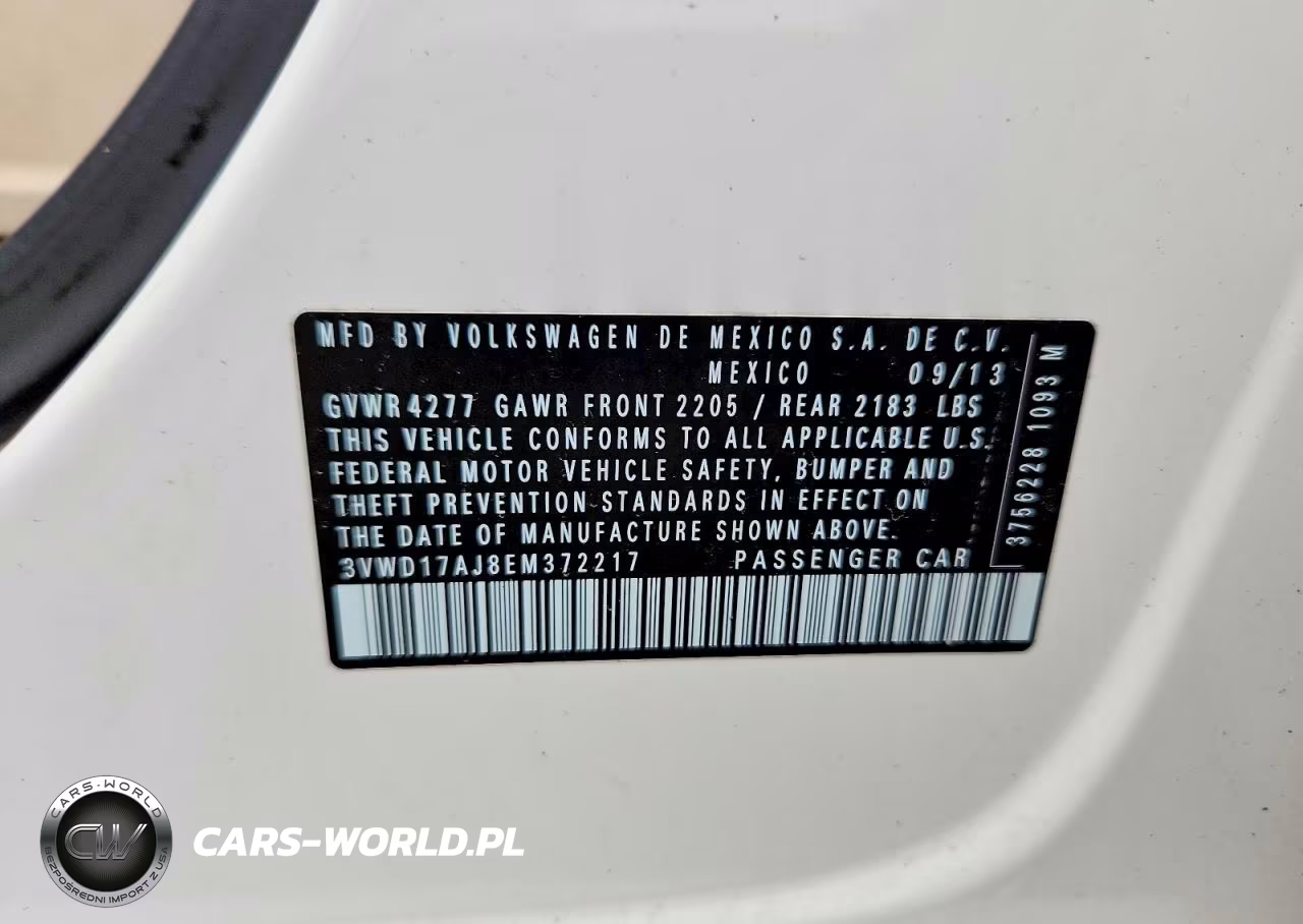 2014 Volkswagen Jetta Se VIN:3VWD17AJ8EM372217 - 12