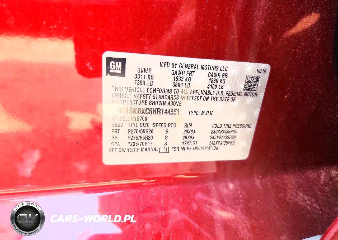 2017 Chevrolet Tahoe K1500 Lt VIN:1GNSKBKC6HR144351 - 13