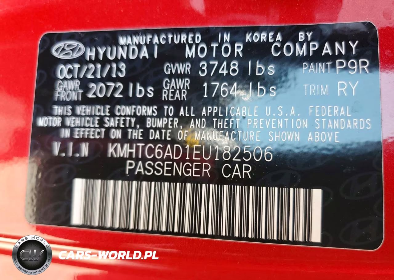 2014 Hyundai Veloster Base VIN:KMHTC6AD1EU182506 - 13