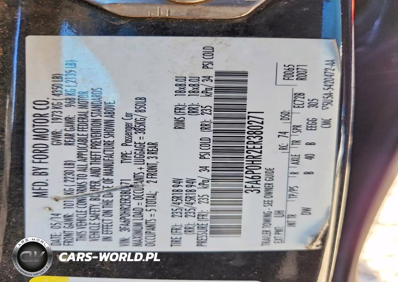 2014 Ford Fusion Se VIN:3FA6P0HR2ER380271 - 12