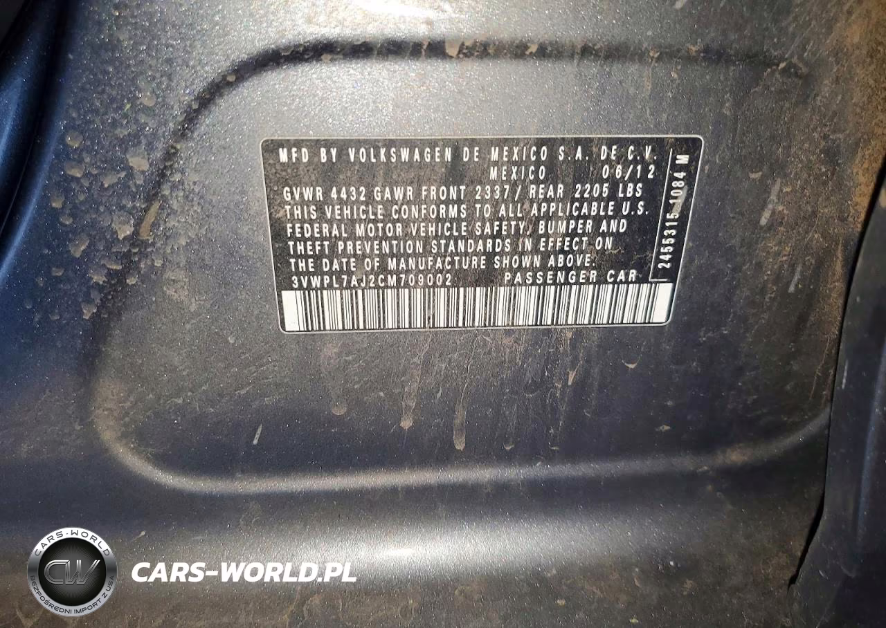 2012 Volkswagen Jetta Tdi VIN:3VWPL7AJ2CM709002 - 13