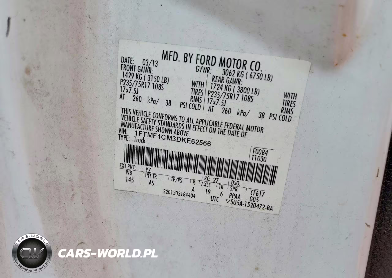 2013 Ford F150 VIN:1FTMF1CM3DKE62566 - 13