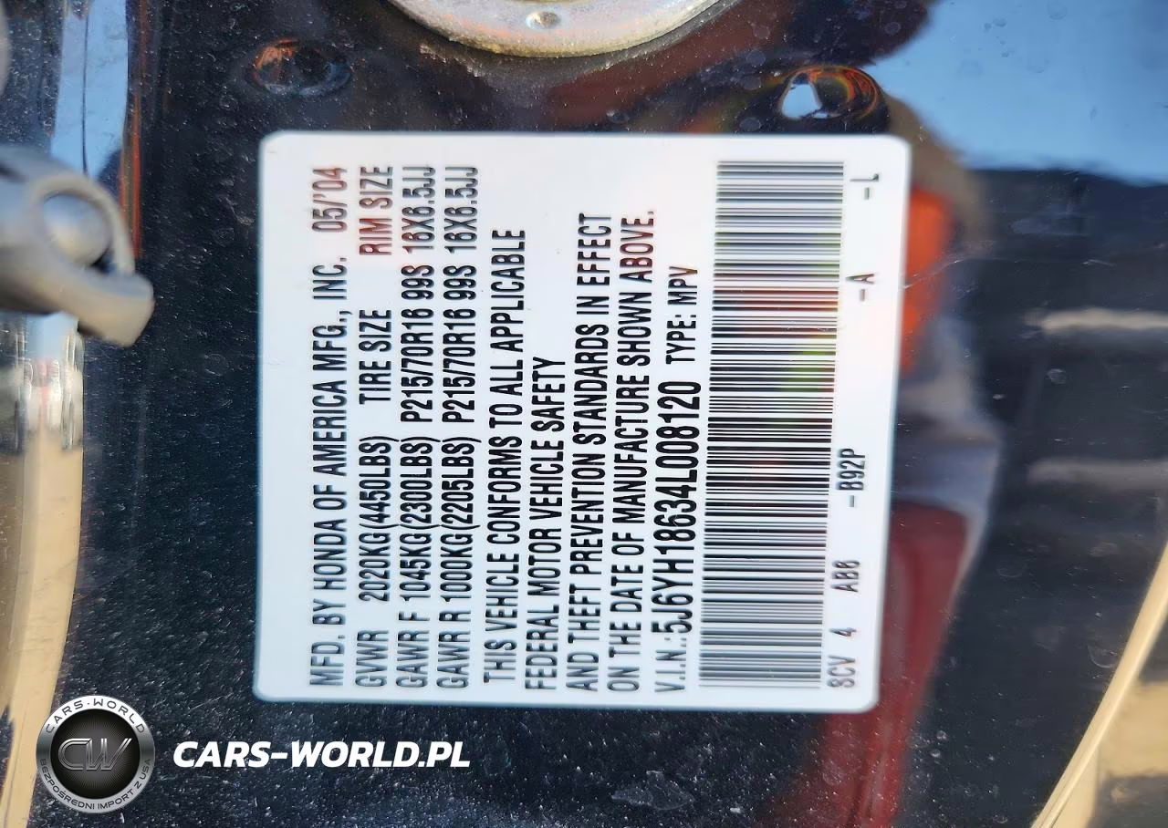 2004 Honda Element Ex VIN:5J6YH18634L008120 - 12