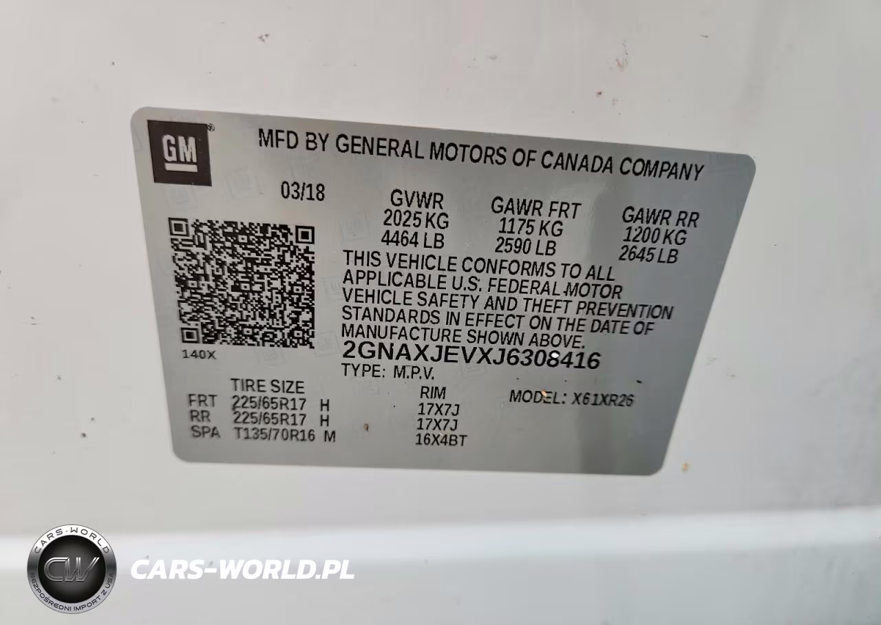 2018 Chevrolet Equinox Lt VIN:2GNAXJEVXJ6308416 - 14