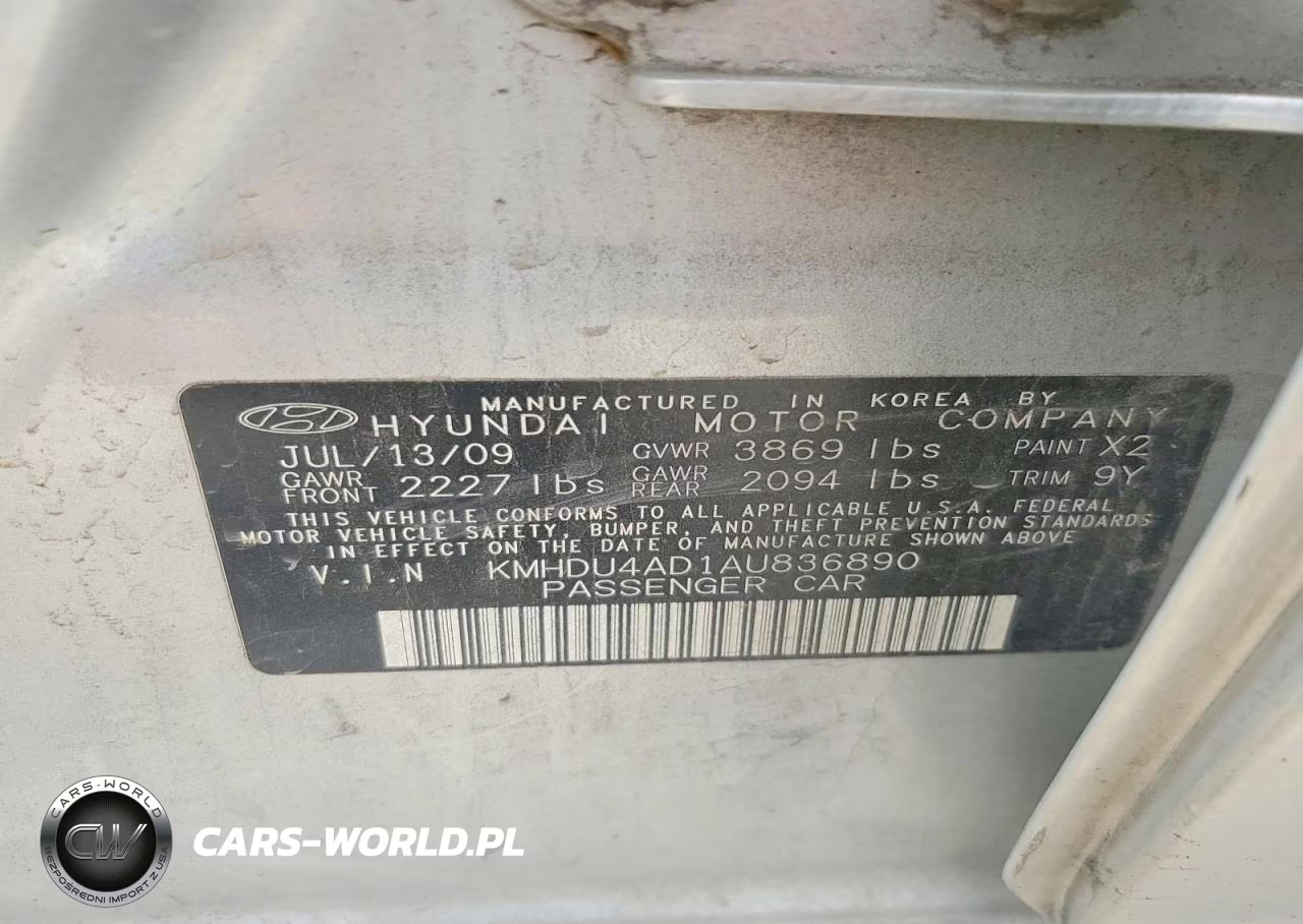 2010 Hyundai Elantra Gls VIN:KMHDU4AD1AU836890 - 13