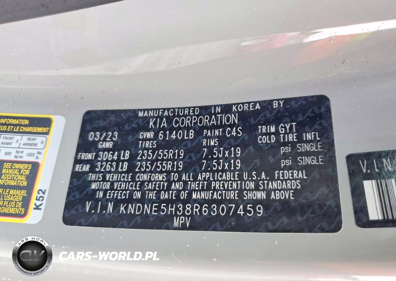 2024 Kia Carnival Sx VIN:KNDNE5H38R6307459 - 13