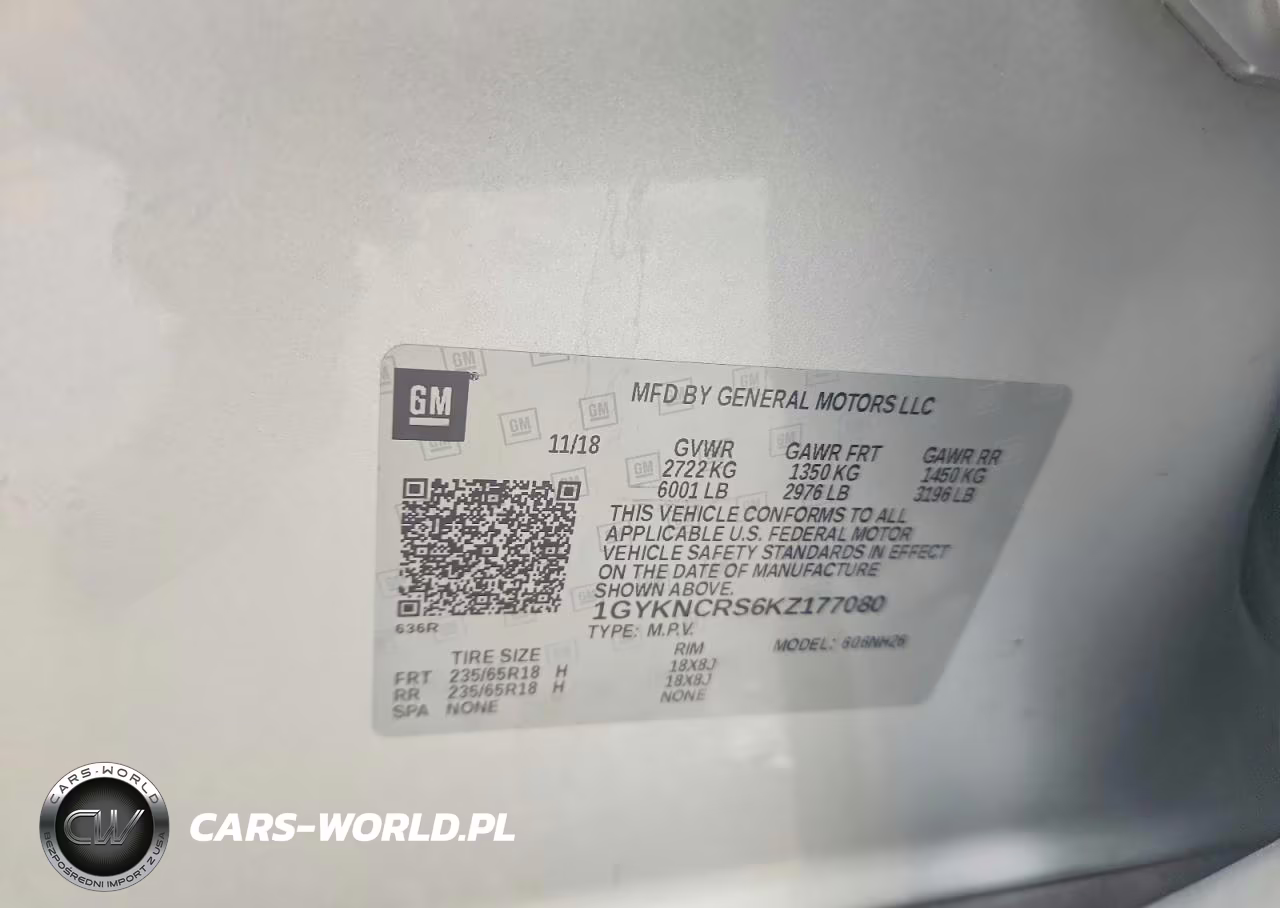 2019 Cadillac Xt5 Luxury VIN:1GYKNCRS6KZ177080 - 12