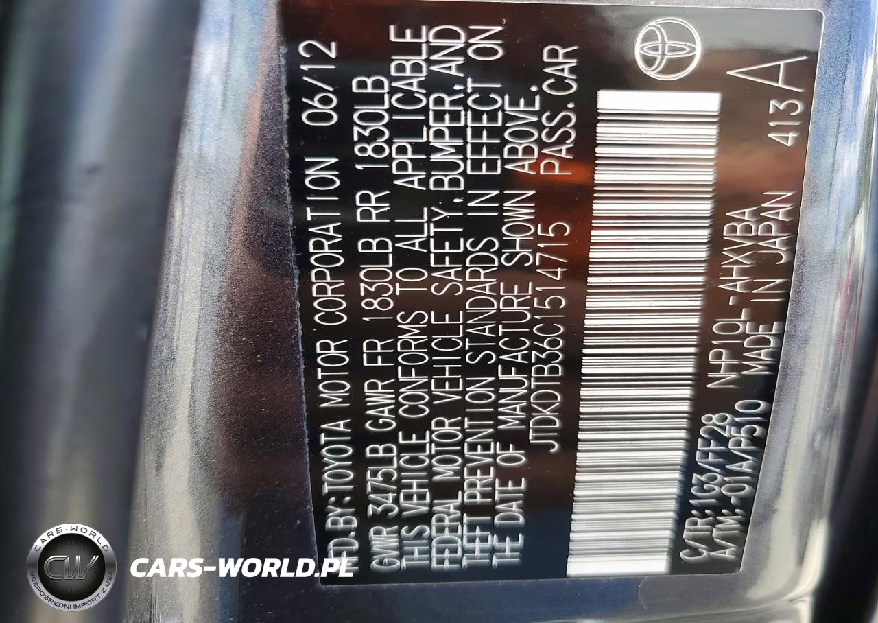 2012 Toyota Prius C Two VIN:JTDKDTB36C1514715 - 13