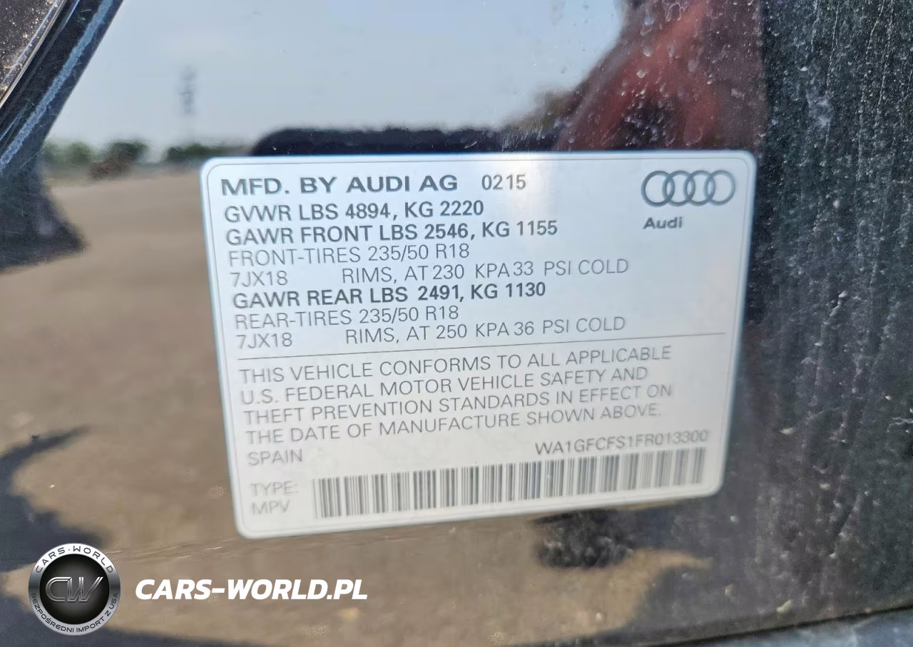 2015 Audi Q3 Prestige VIN:WA1GFCFS1FR013300 - 13