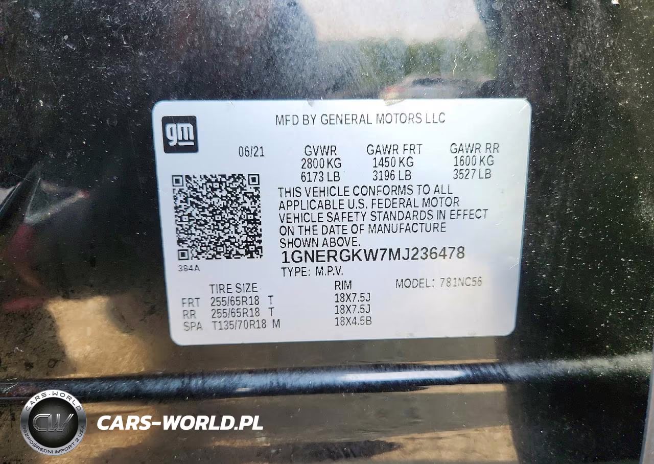 2021 Chevrolet Traverse Lt VIN:1GNERGKW7MJ236478 - 13