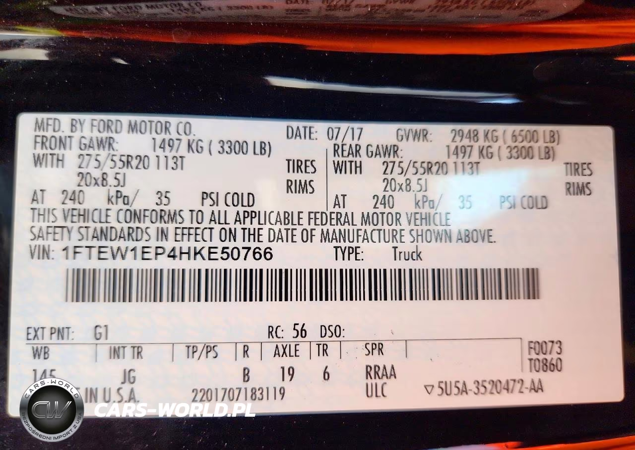 2017 Ford F150 Supercrew VIN:1FTEW1EP4HKE50766 - 12