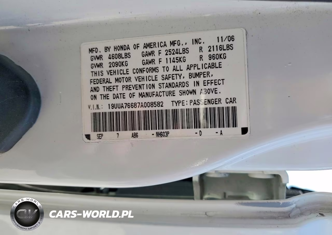 2007 Acura Tl Type S VIN:19UUA76687A008582 - 12