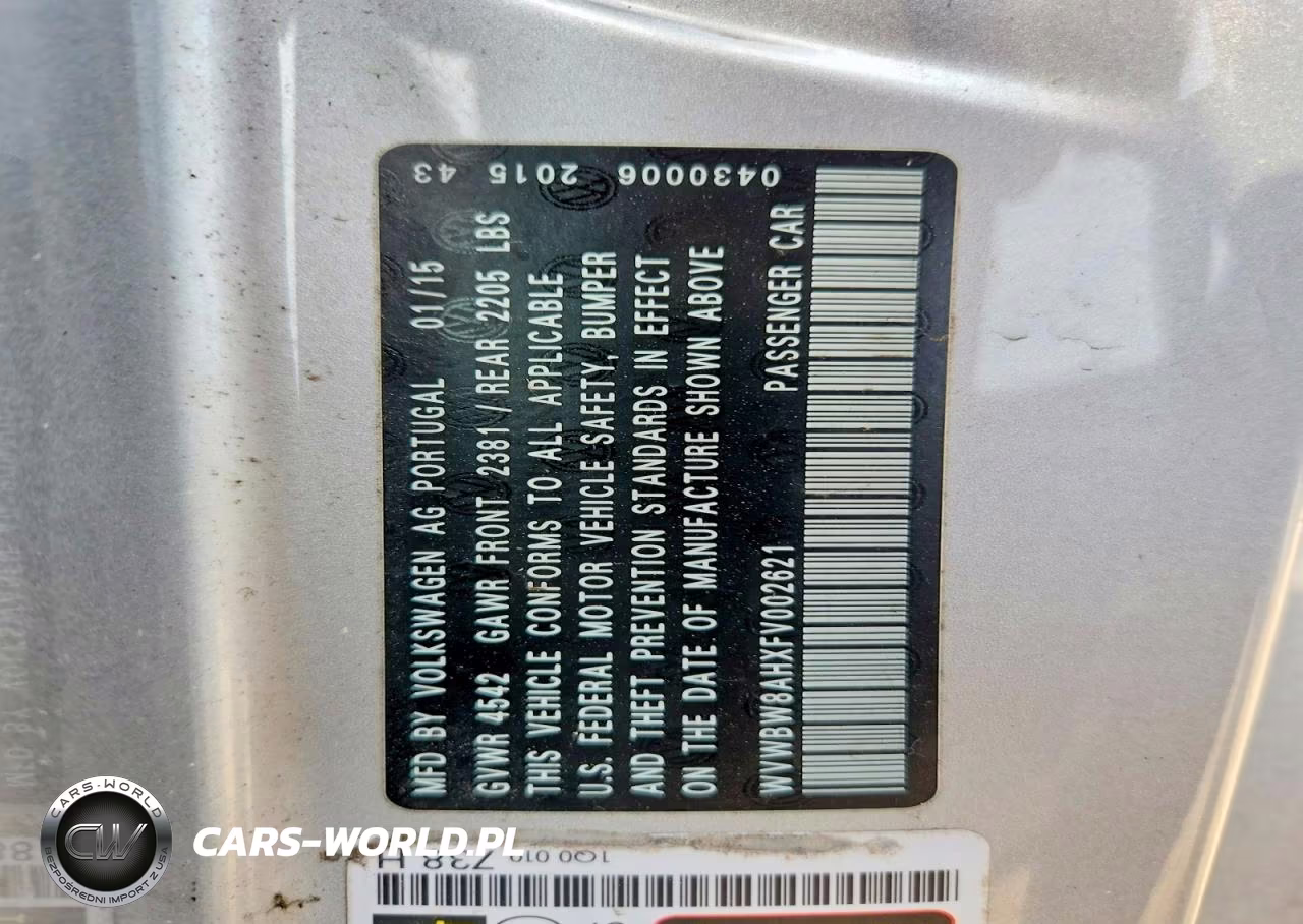 2015 Volkswagen Eos Komfort VIN:WVWBW8AHXFV002621 - 13