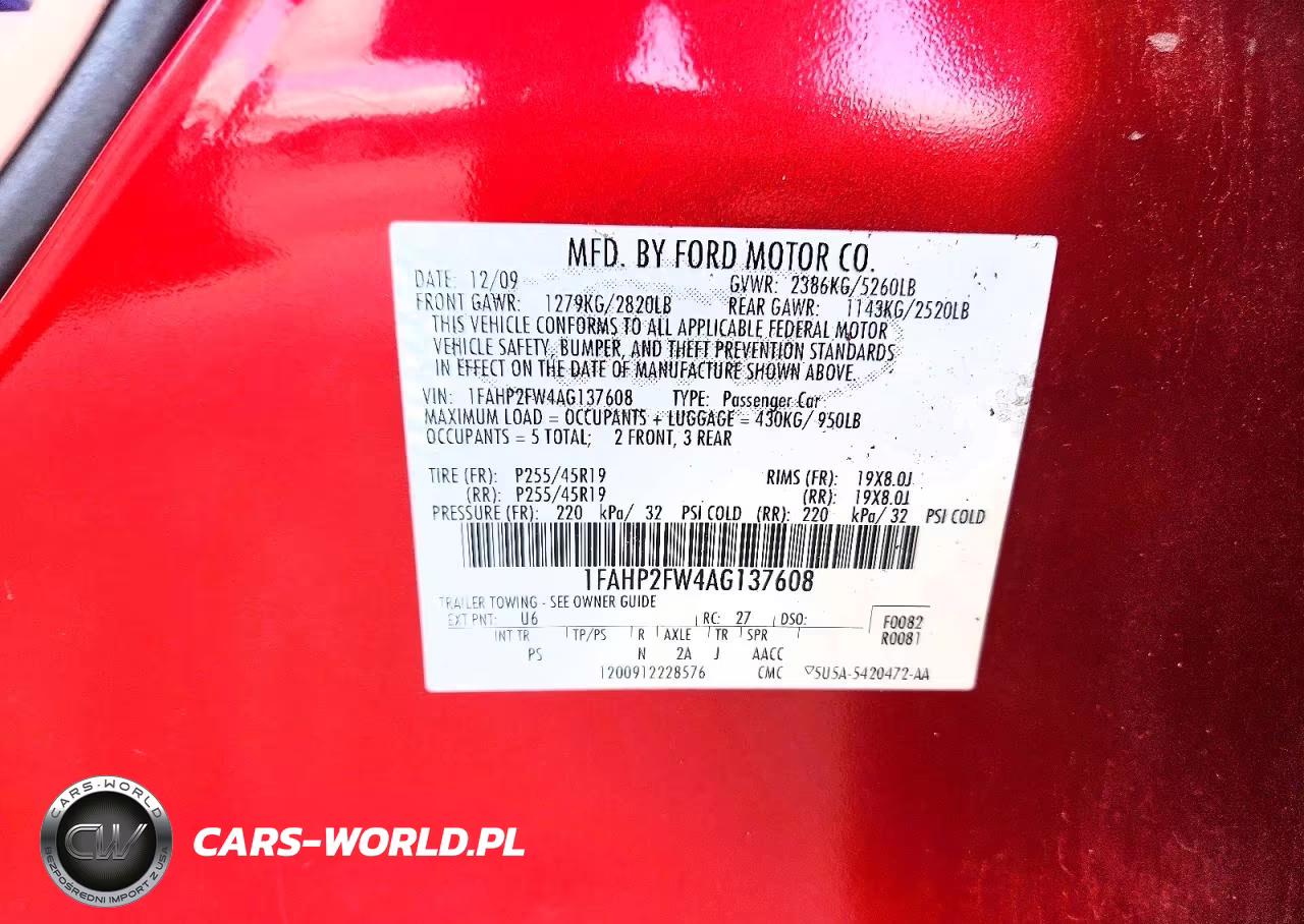 2010 Ford Taurus Limited VIN:1FAHP2FW4AG137608 - 12