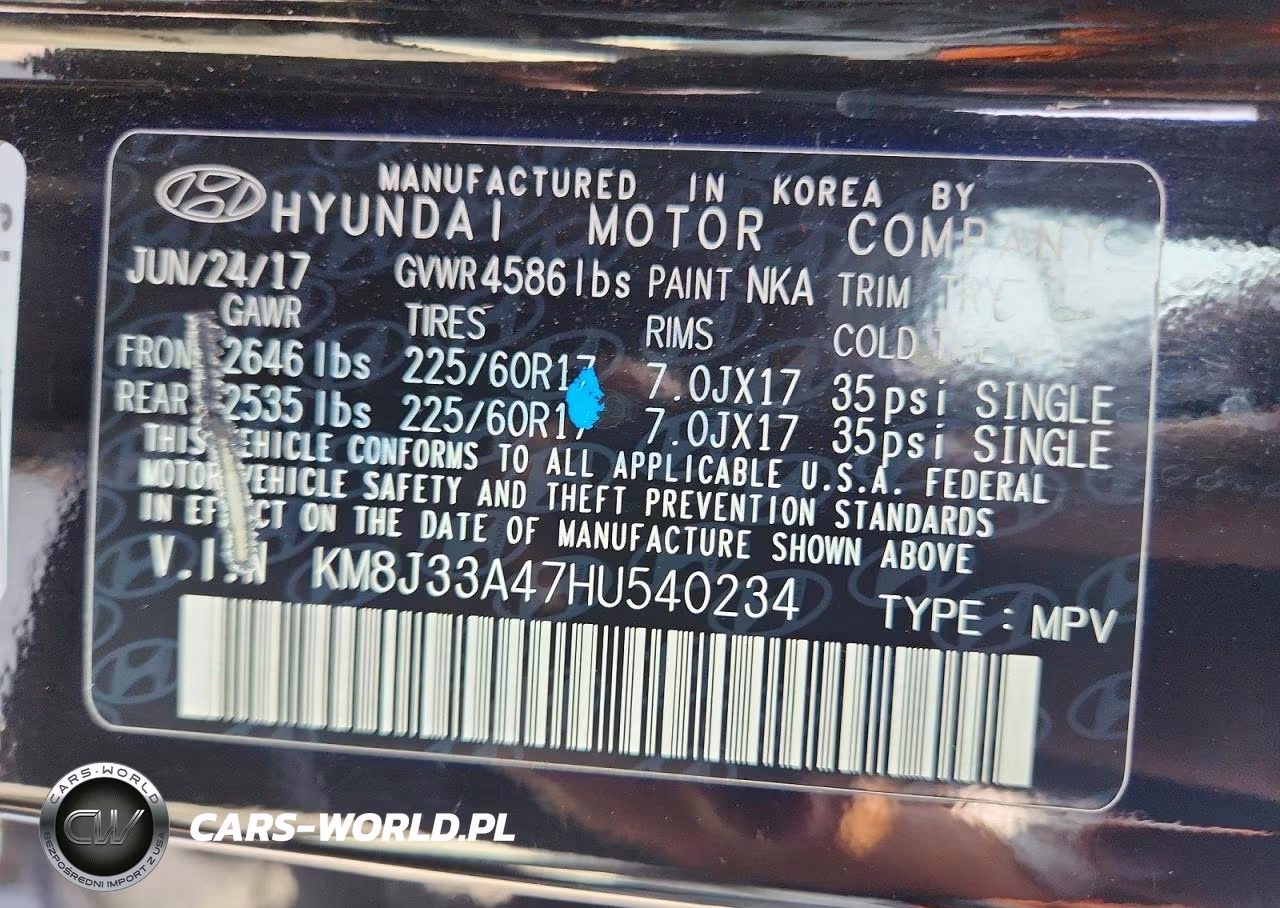 2017 Hyundai Tucson Se VIN:KM8J33A47HU540234 - 14