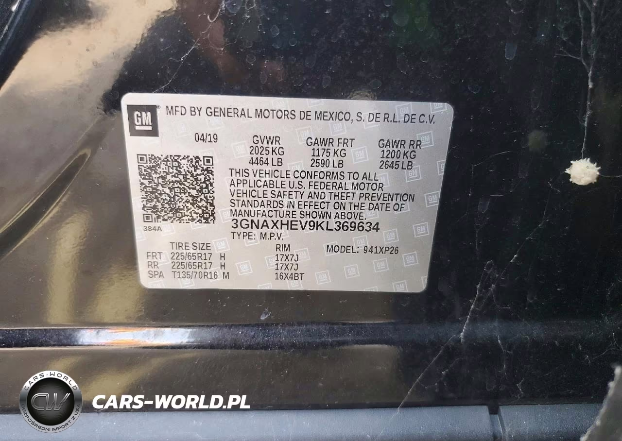 2019 Chevrolet Equinox Ls VIN:3GNAXHEV9KL369634 - 12