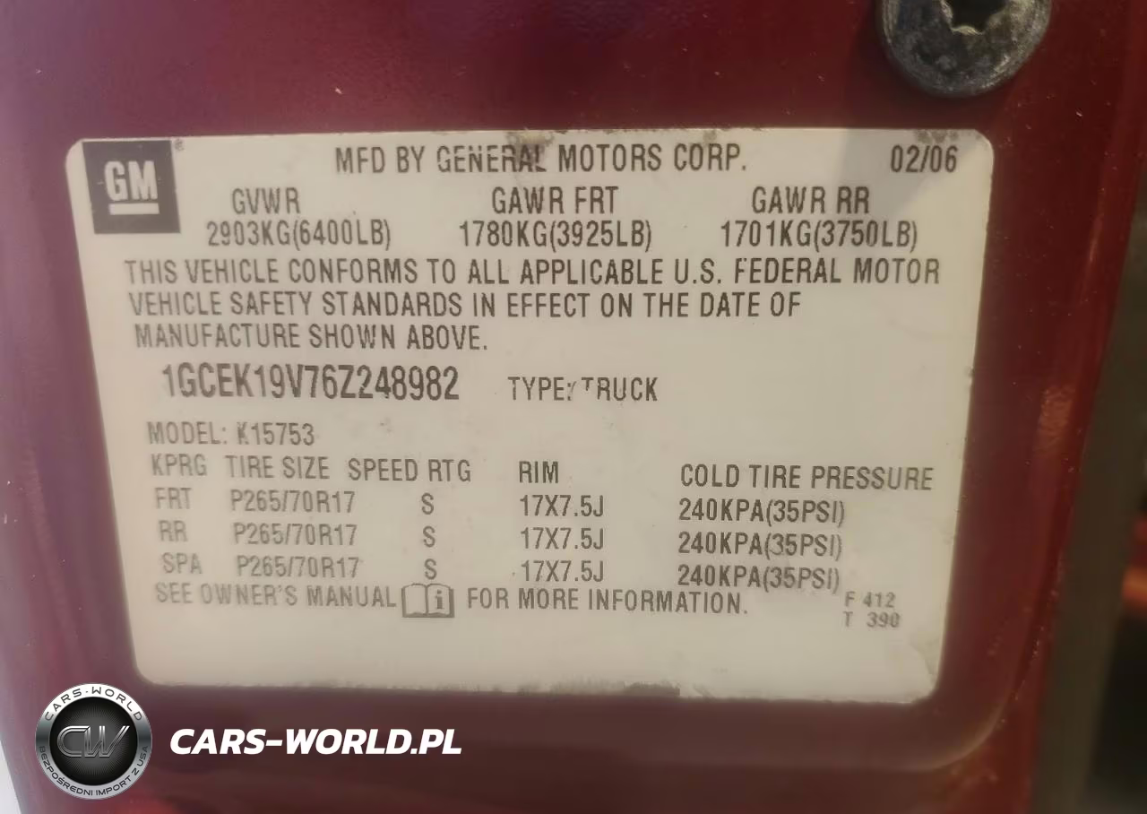 2006 Chevrolet Silverado K1500 VIN:1GCEK19V76Z248982 - 12
