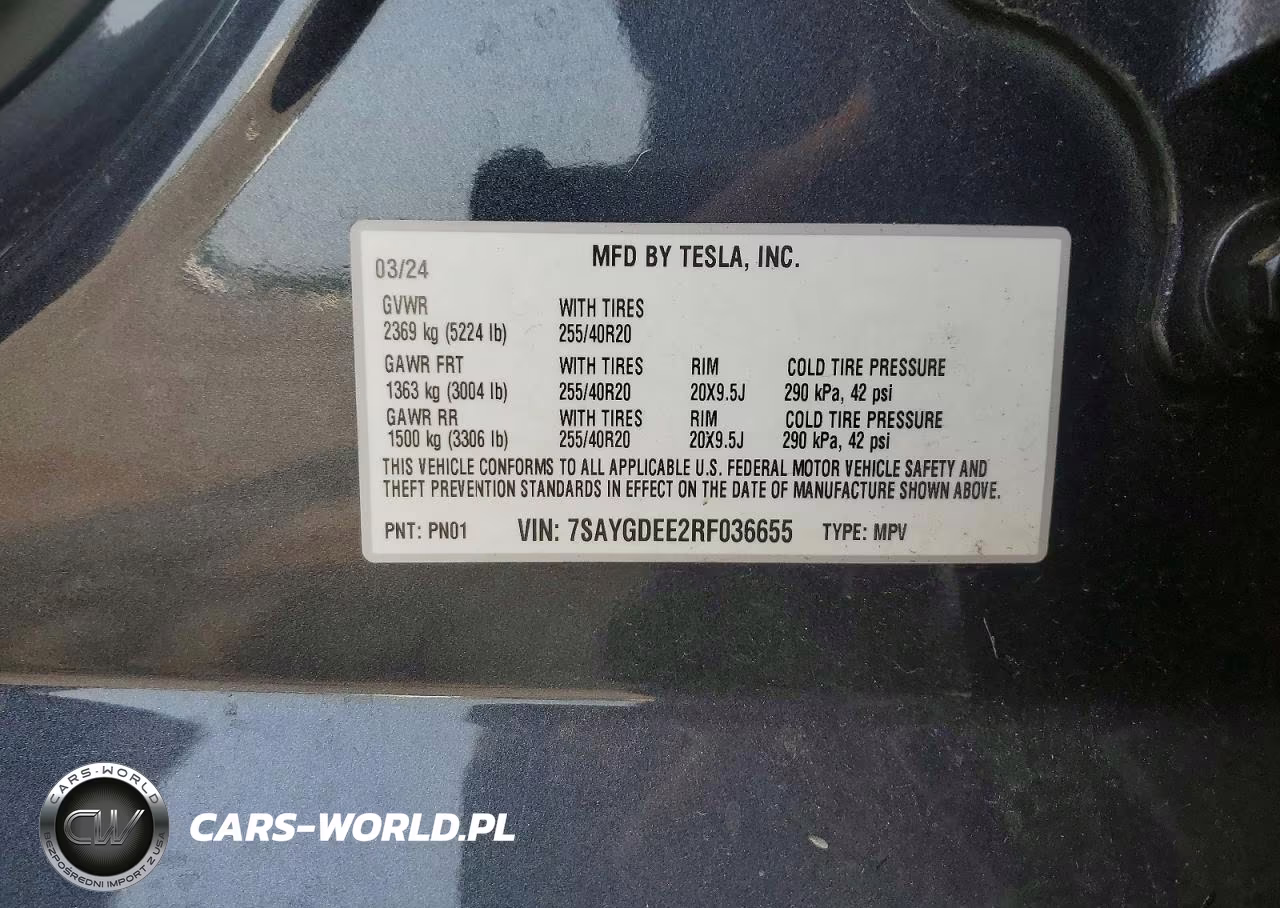 2024 Tesla Model Y VIN:7SAYGDEE2RF036655 - 13
