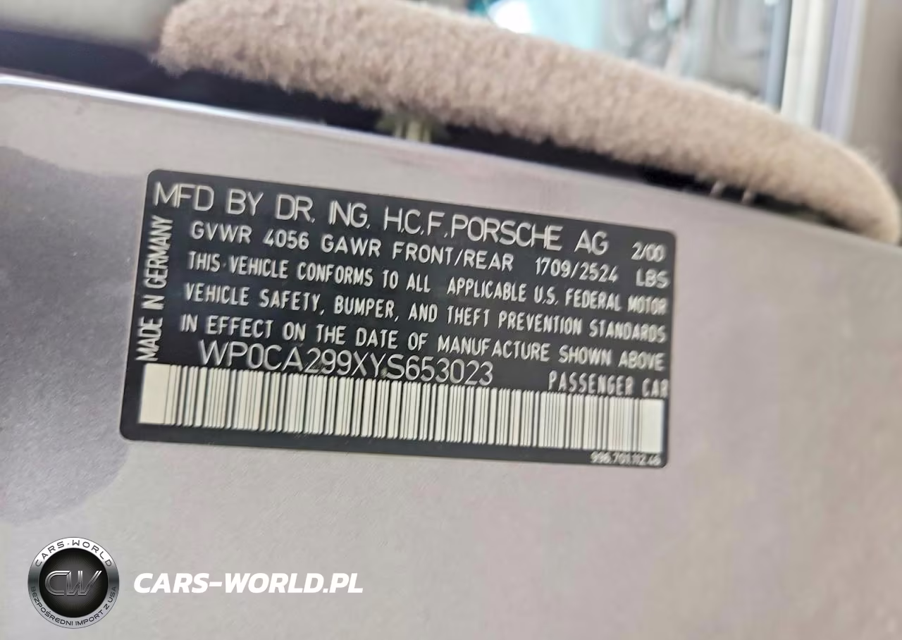 2000 Porsche 911 Carrera 2 VIN:WP0CA299XYS653023 - 13