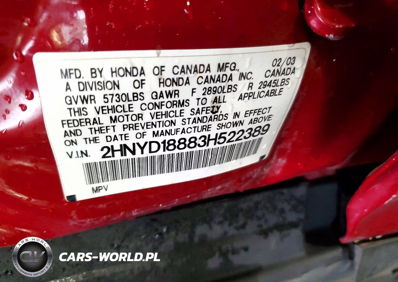 2003 Acura Mdx Touring VIN:2HNYD18883H522389 - 13