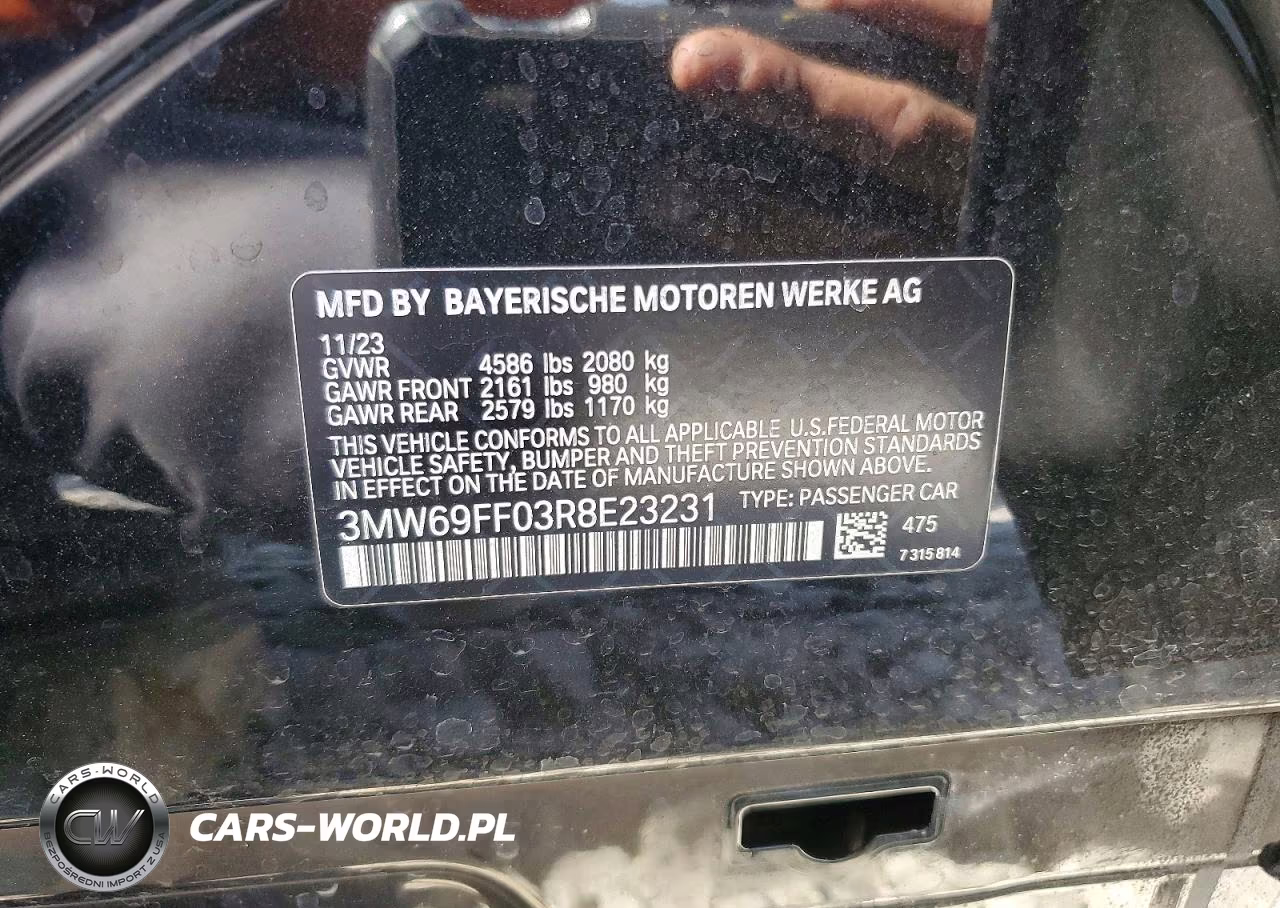 2024 BMW 330I VIN:3MW69FF03R8E23231 - 13
