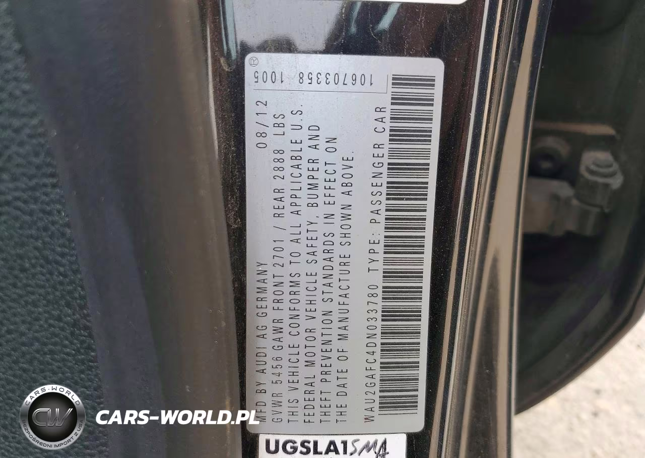 2013 Audi A7 Prestige VIN:WAU2GAFC4DN033780 - 12