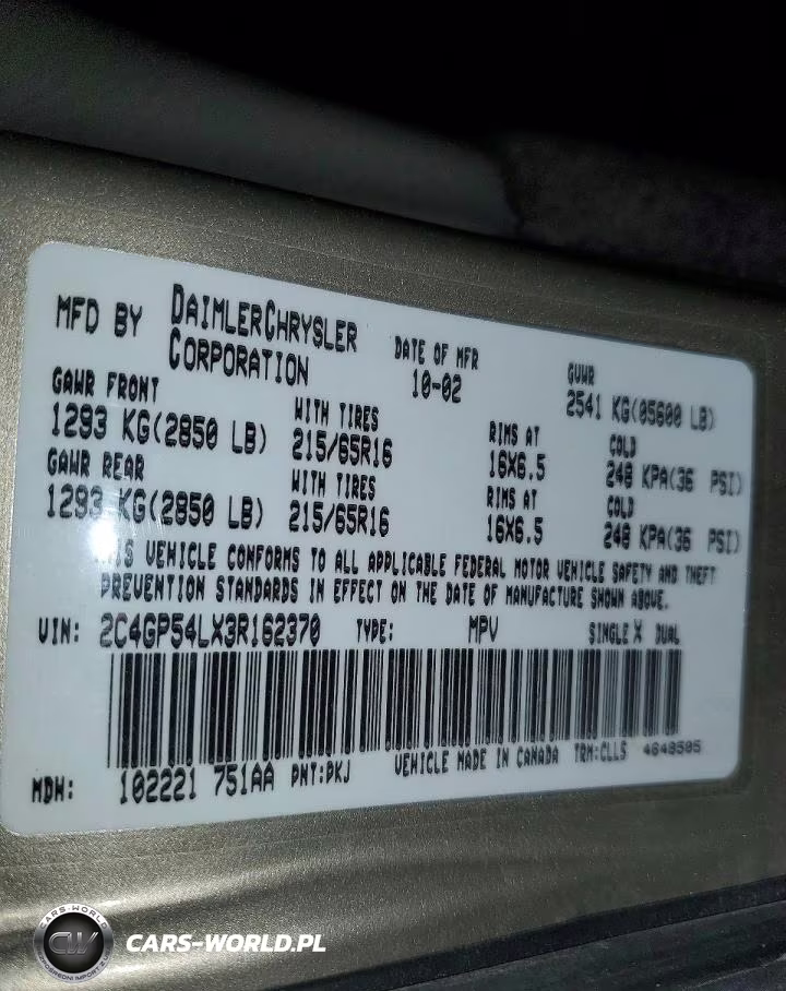 2003 Chrysler Town & Country Lxi VIN:2C4GP54LX3R162370 - 13