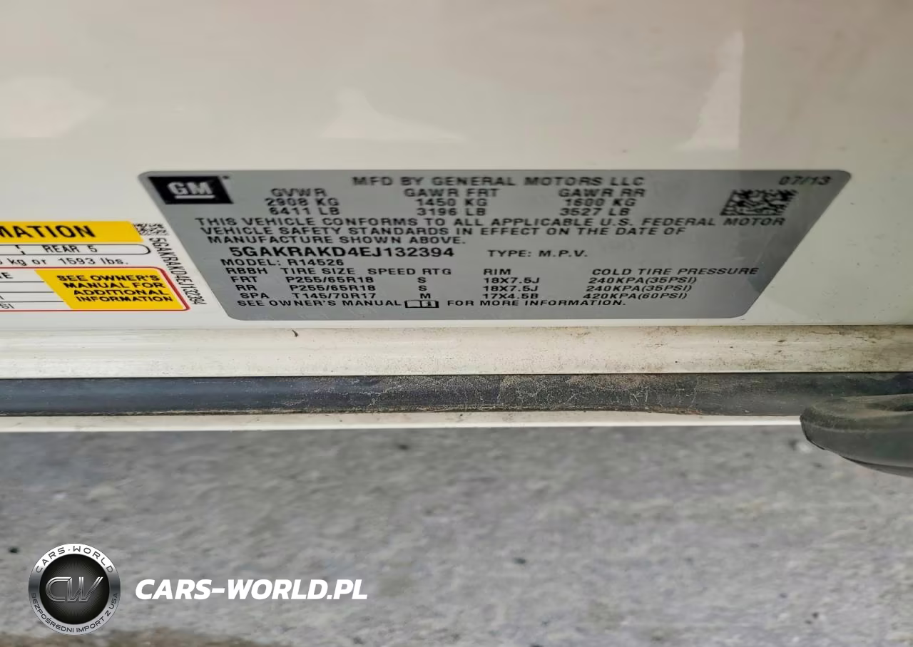 BUICK ENCLAVE VIN:5GAKRAKD4EJ132394 - 13